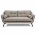 Canapé en tissu gris clair avec coussins intégrés 180 x 85 x 80cm