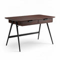 Bureau en bois massif de couleur acajou avec deux tiroirs dimensions 120 x 60 x 75cm