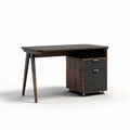 Bureau en bois foncé avec tiroir de rangement 120 x 60 x 75cm